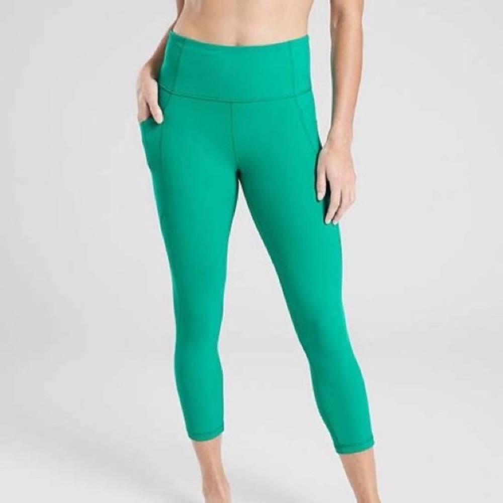Teal Salutation Stash Pocket Capri